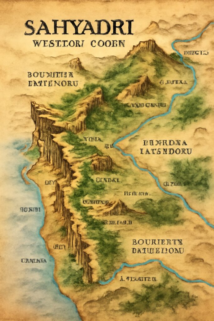 artistic map of Sahyadri