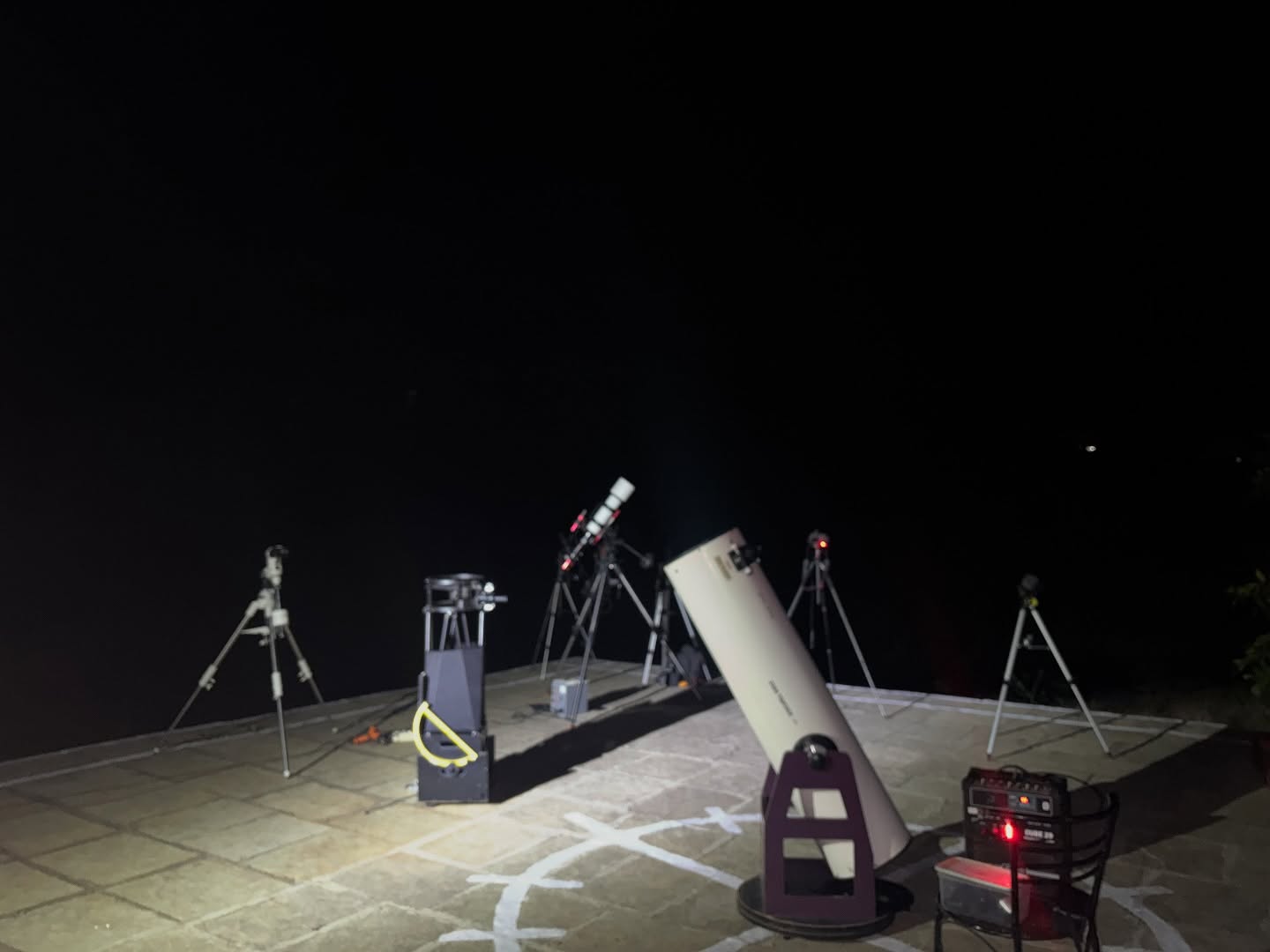 Telescope pointing at Milky Way