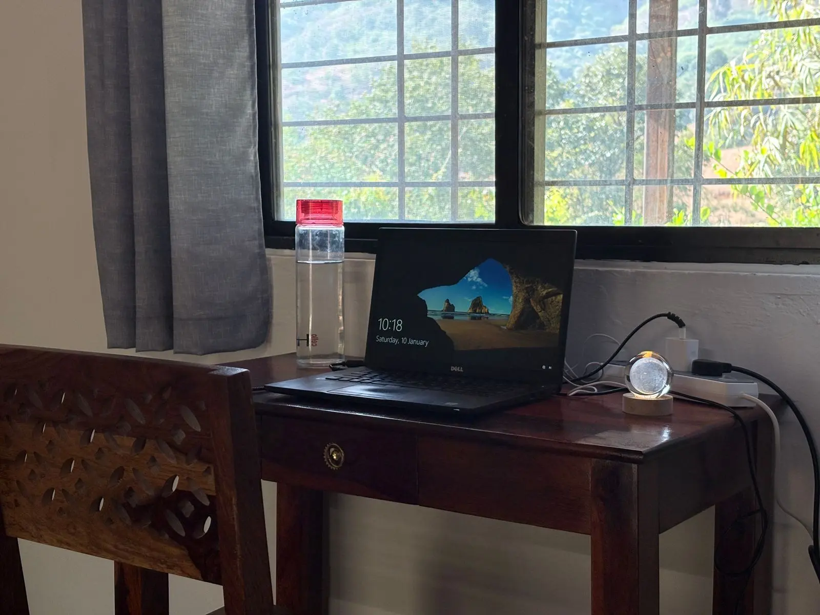 Work desk cottage view