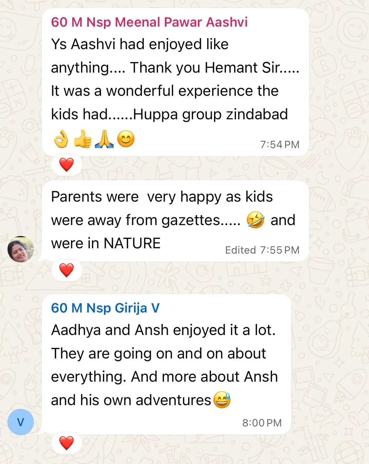 Kids nature camp testimonials Pune parents