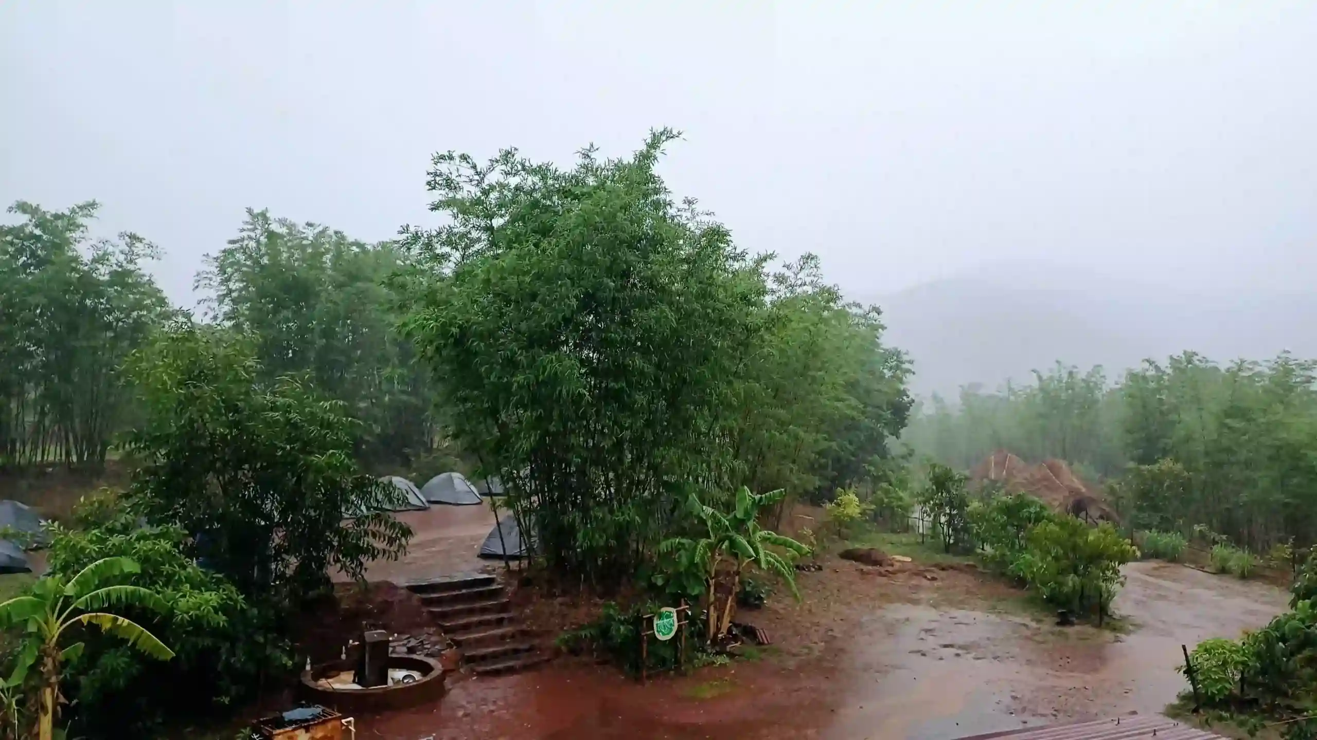 Family reconnecting with nature at Nisargshala in the Sahyadris
